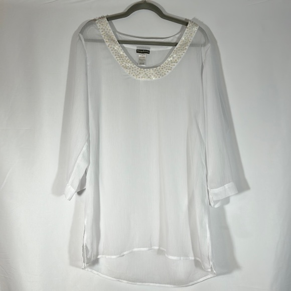 Tommy Bahama White Sheer Beach/Swim Cover-Up - Picture 5 of 12